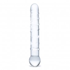 Стеклянная прозрачная палочка-фаллос Callisto Clear Glass Dildo - 18 см.