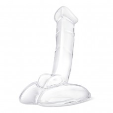 Стеклянный фаллоимитатор на подставке 7,5’’ Rideable Standing Glass Cock With Stability Base - 19 см.