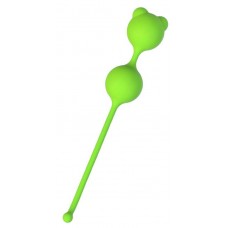 Зеленые вагинальные шарики A-Toys с ушками