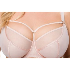 Бюстгальтер на косточках plus size с декоративными бретелями