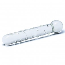Стеклянная прозрачная палочка-фаллос Callisto Clear Glass Dildo - 18 см.