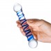 Прозрачный фаллос с голубой спиралью Spiral Dildo - 17 см.