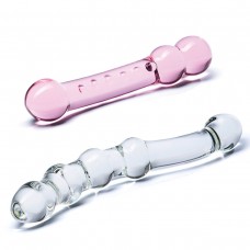Набор из 2 стеклянных двухголовых фаллоимитаторов Pleasure Set
