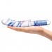 Прозрачно-синий двусторонний стимулятор 11  Realistic Double Ended Dildo - 28 см.