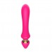 Розовый изогнутый вибромассажер Moon Vibrator - 21,1 см.