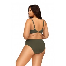 Однотонный купальник с мягким лифом на косточках