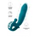 Зеленый вибратор с функцией Up&Down и стимулирующим кольцом Mija - 19 см.