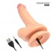 Телесный реалистичный вибратор Erowoman - 21 см.