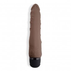 Коричневый вибромассажер 7  Realistic Vibrator - 20 см.