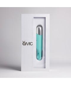 Бирюзовая многофункциональная вибропуля с щеточкой