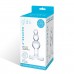 Прозрачная анальная пробка-елочка с 3 шариками Butt Plug with Tapere Base - 11 см.