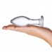 Прозрачная округлая анальная пробка Classic Glass Butt Plug - 11 см.