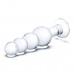 Прозрачная анальная пирамида 7,25  Beaded Butt Plug - 17 см.