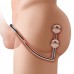Кольцо на пенис с анальным стимулятором Two Bead Stainless Steel Anal Hook & Cock Ring