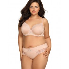 Бюстгальтер plus size с эффектной вышивкой на чашках