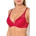 Бюстгальтер с гладкими формованными чашками и кружевом