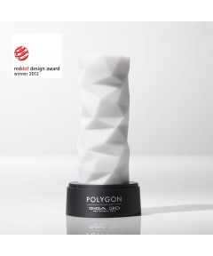Белый 3D мастурбатор POLYGON