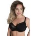 Бюстгальтер на косточках с гладкой чашкой +size из микрофибры и сетки