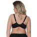 Бюстгальтер на косточках с гладкой чашкой +size из микрофибры и сетки